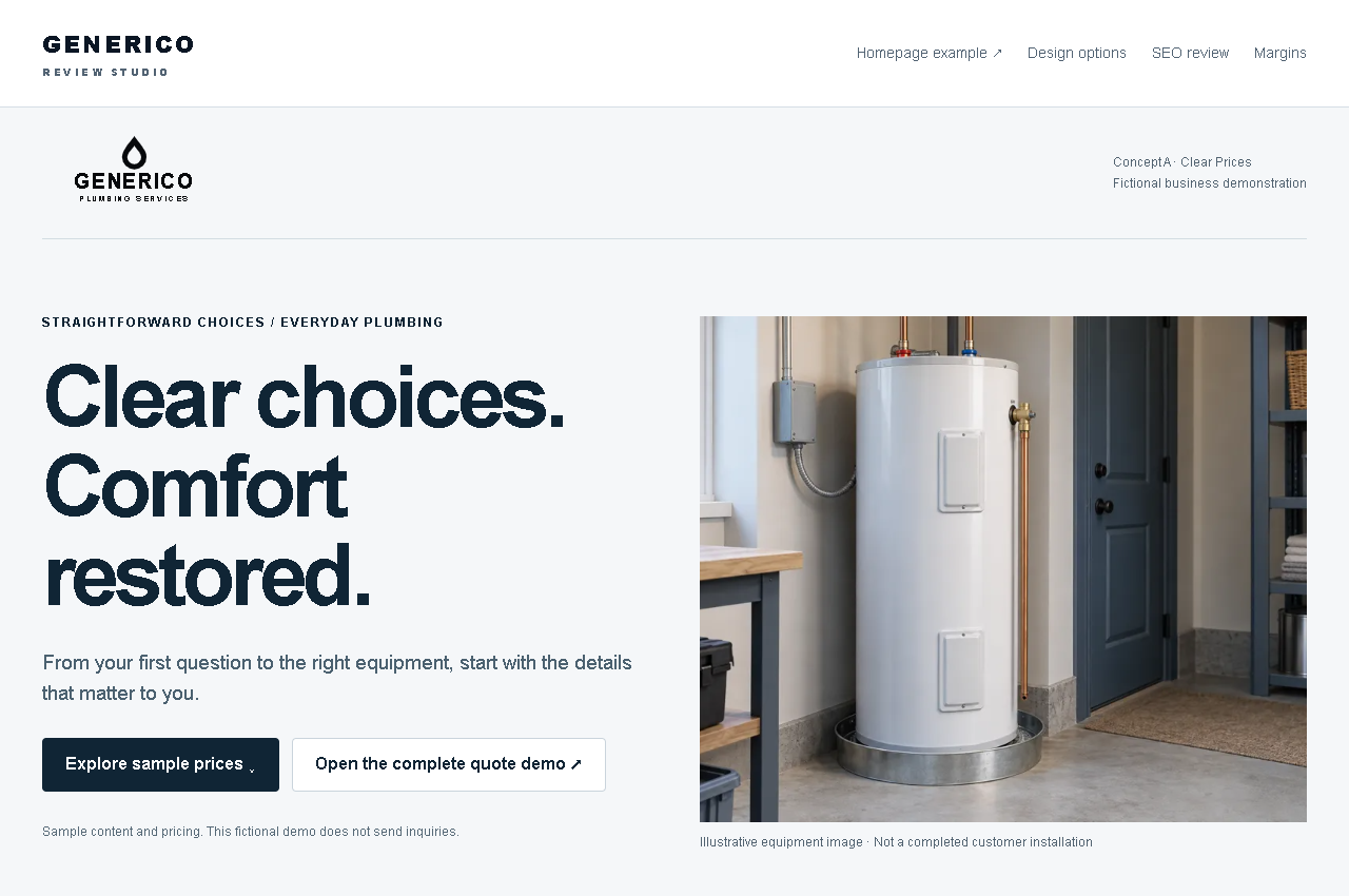 Option A desktop preview