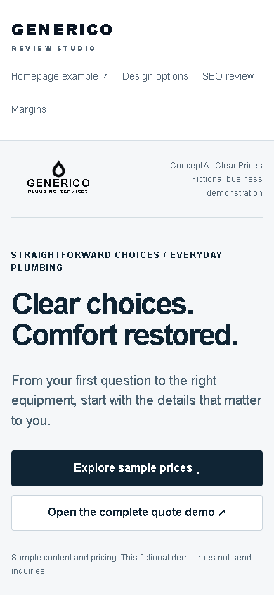 Option A mobile preview